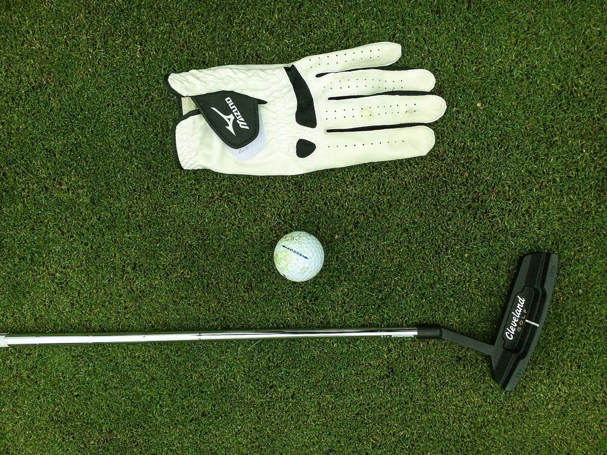 Golf balls and glove